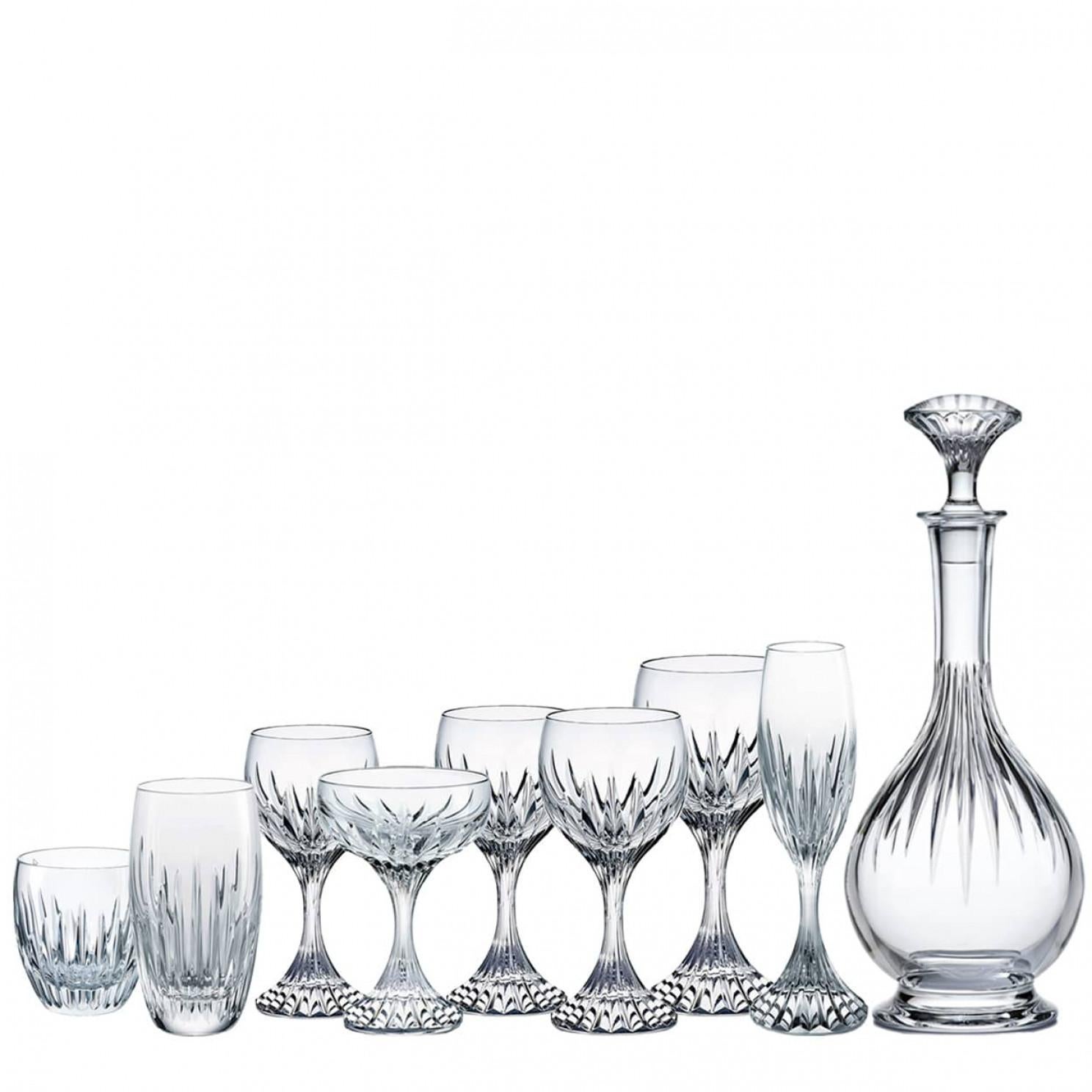 Ensemble de 49 pièces exquises en cristal de Baccarat Massena, France, 1990 en vente 9