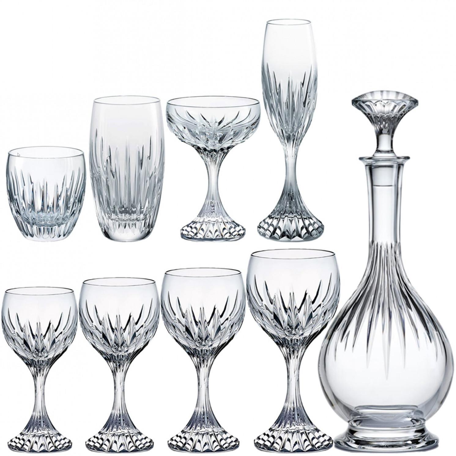 Ensemble de 49 pièces exquises en cristal de Baccarat Massena, France, 1990 en vente 10