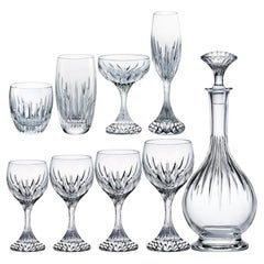 Set of 49 Exquise Baccarat Massena Crystal Pieces, France, 1990