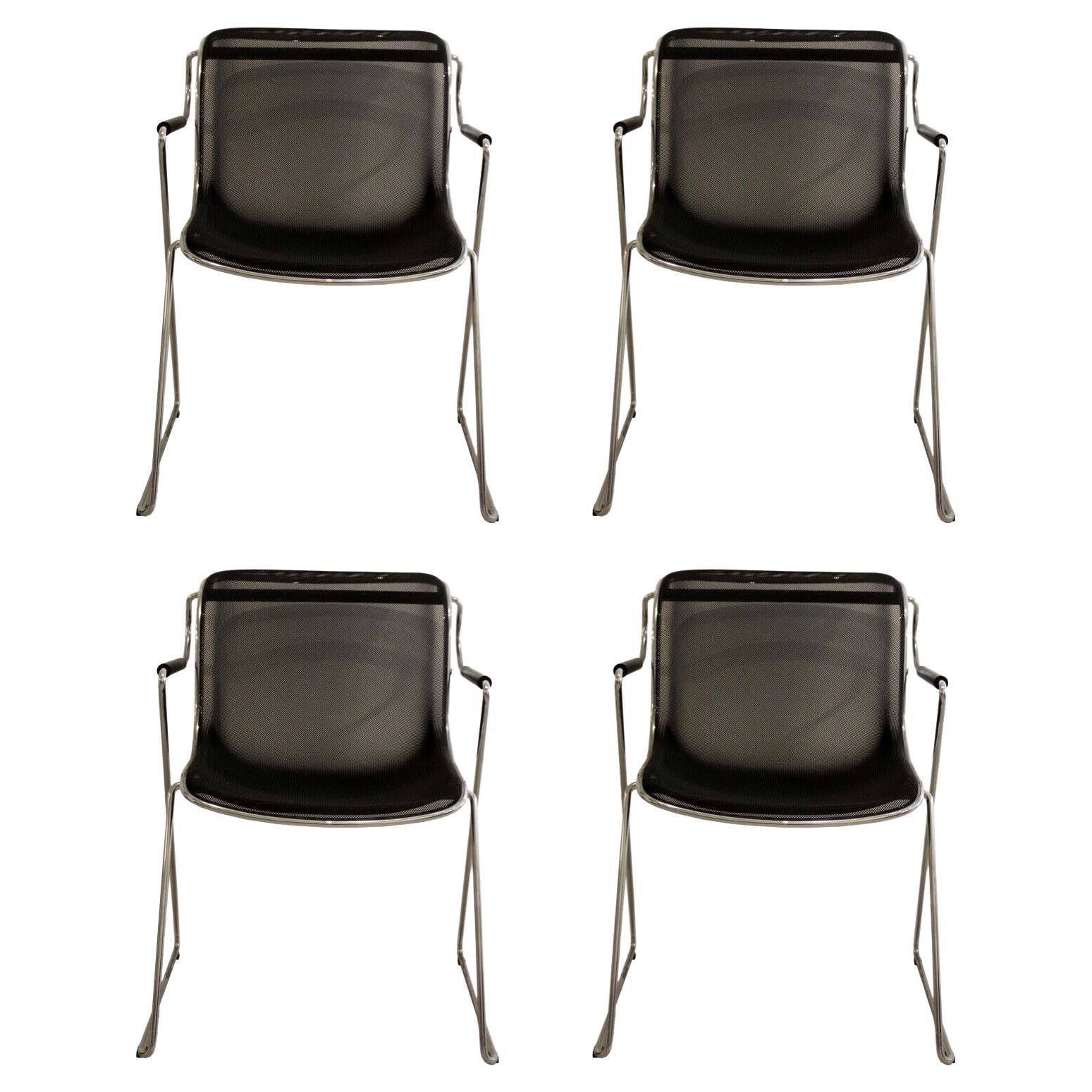 Set of 4x Charles Pollock for Castelli "Penelope" Chairs Arkitectura