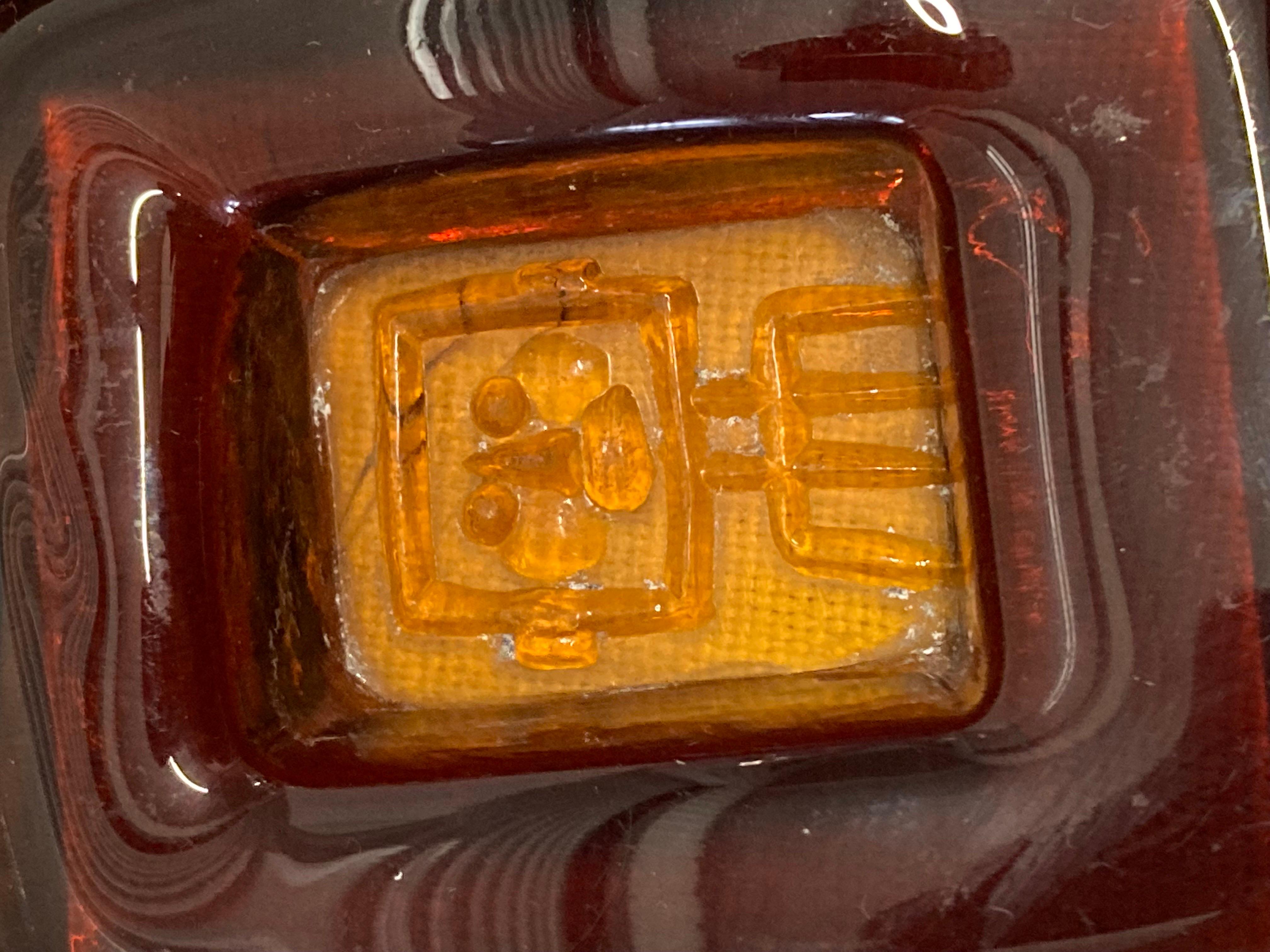 Swedish Set of 5 1950s Art Glass Pieces by Erik Hoglund for Boda, Sweden