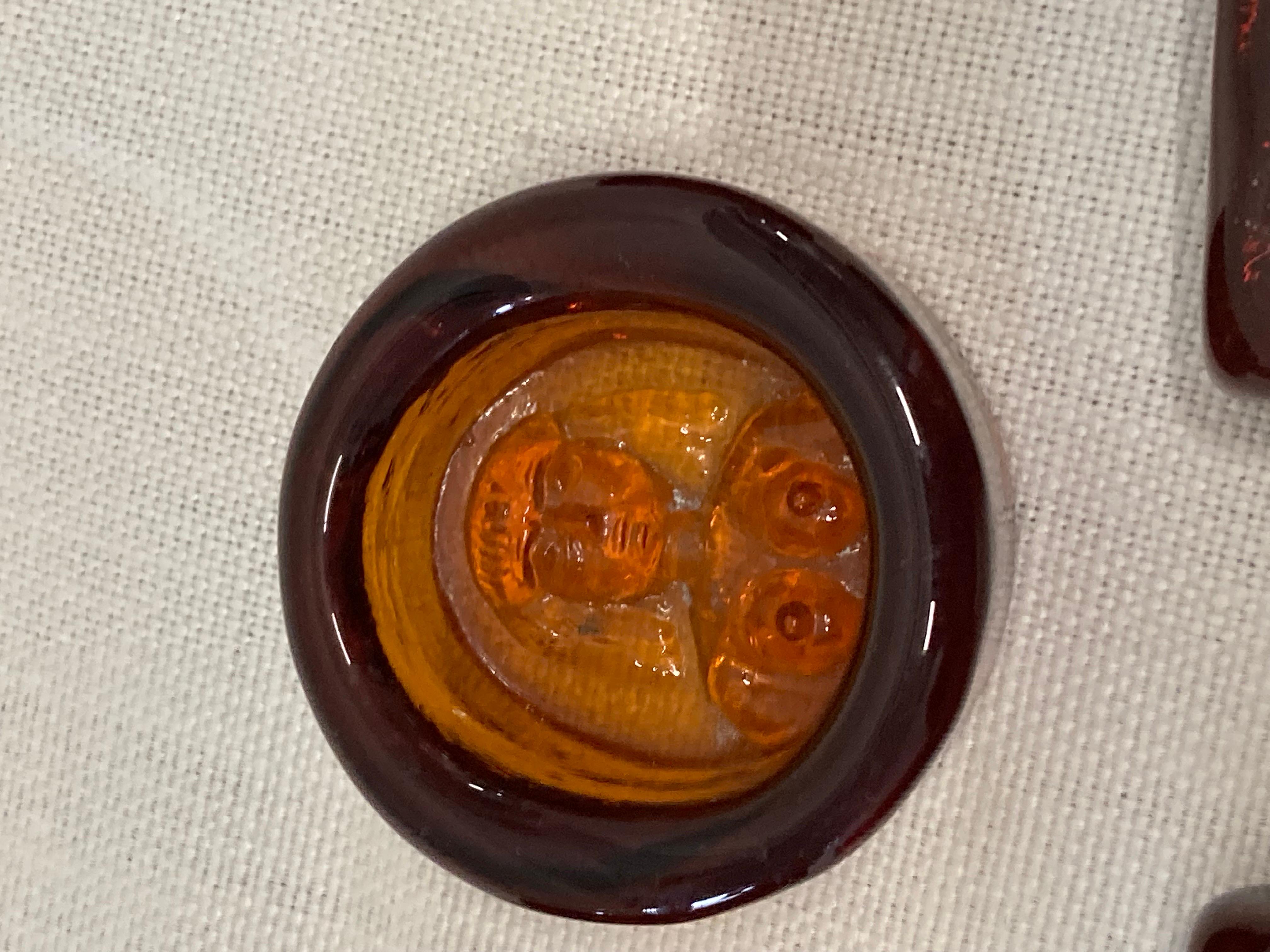 20th Century Set of 5 1950s Art Glass Pieces by Erik Hoglund for Boda, Sweden