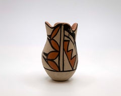 Set of 5 Acoma Pueblo New Mexico Dean Reano w/ Signed Jemez Earthenware Pottery