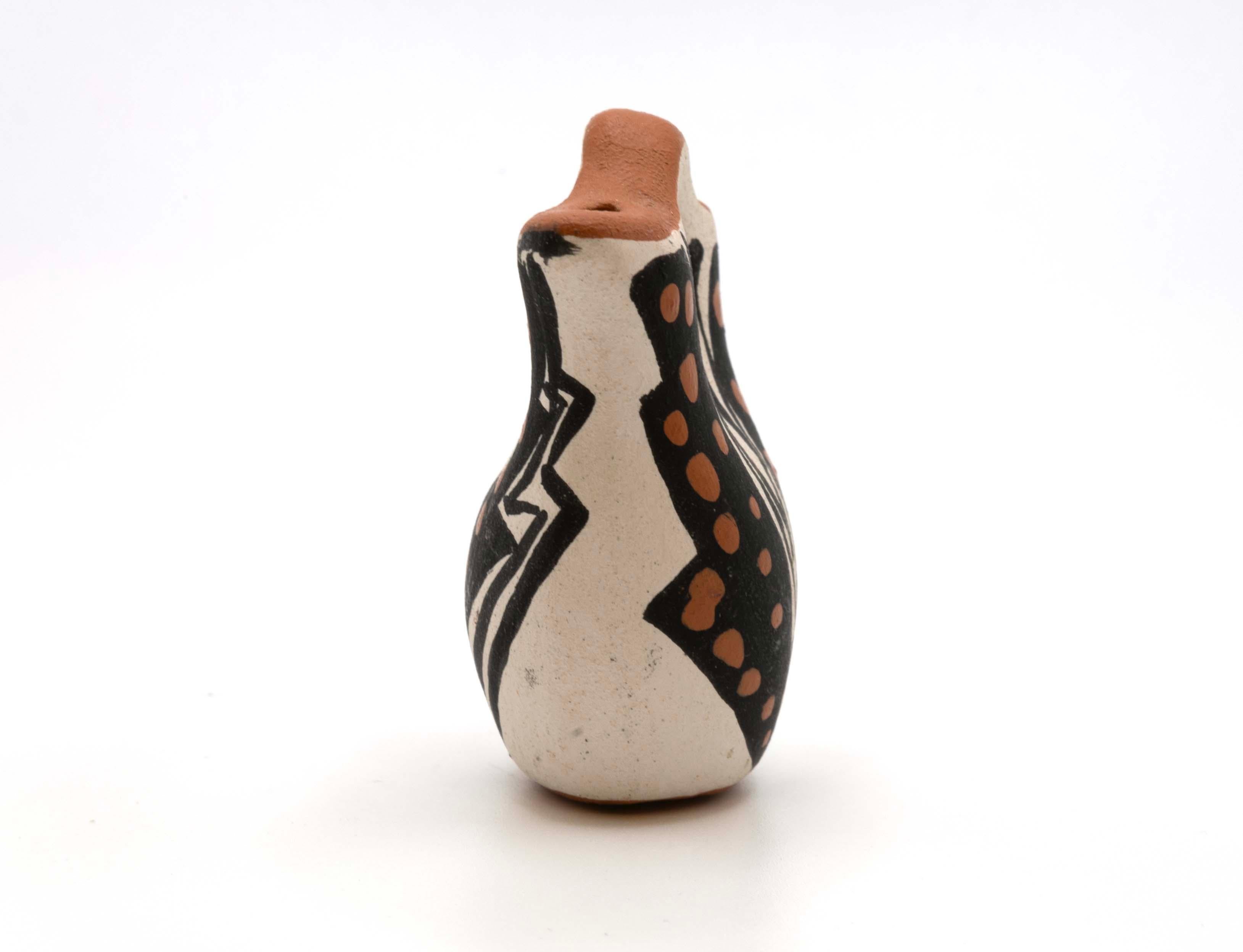 20th Century Set of 5 Acoma Pueblo New Mexico Dean Reano w/ Signed Jemez Earthenware Pottery