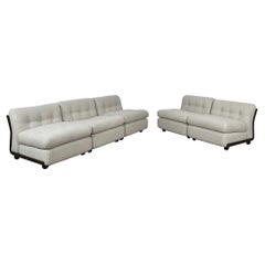 Set of 5 Amanta Sofa Elements in Bouclé by Mario Bellini for B&B Italia, 1970s