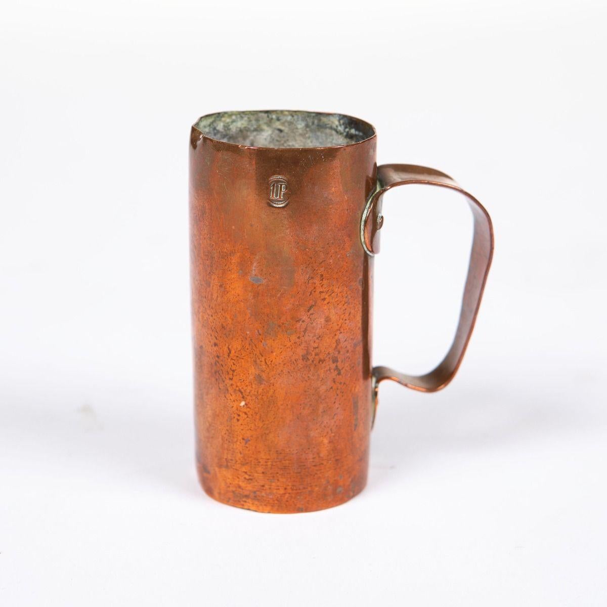 Set of 5 Antique Danish Copper Measuring Jugs, 1878, Certified and Tin-Lined For Sale 7