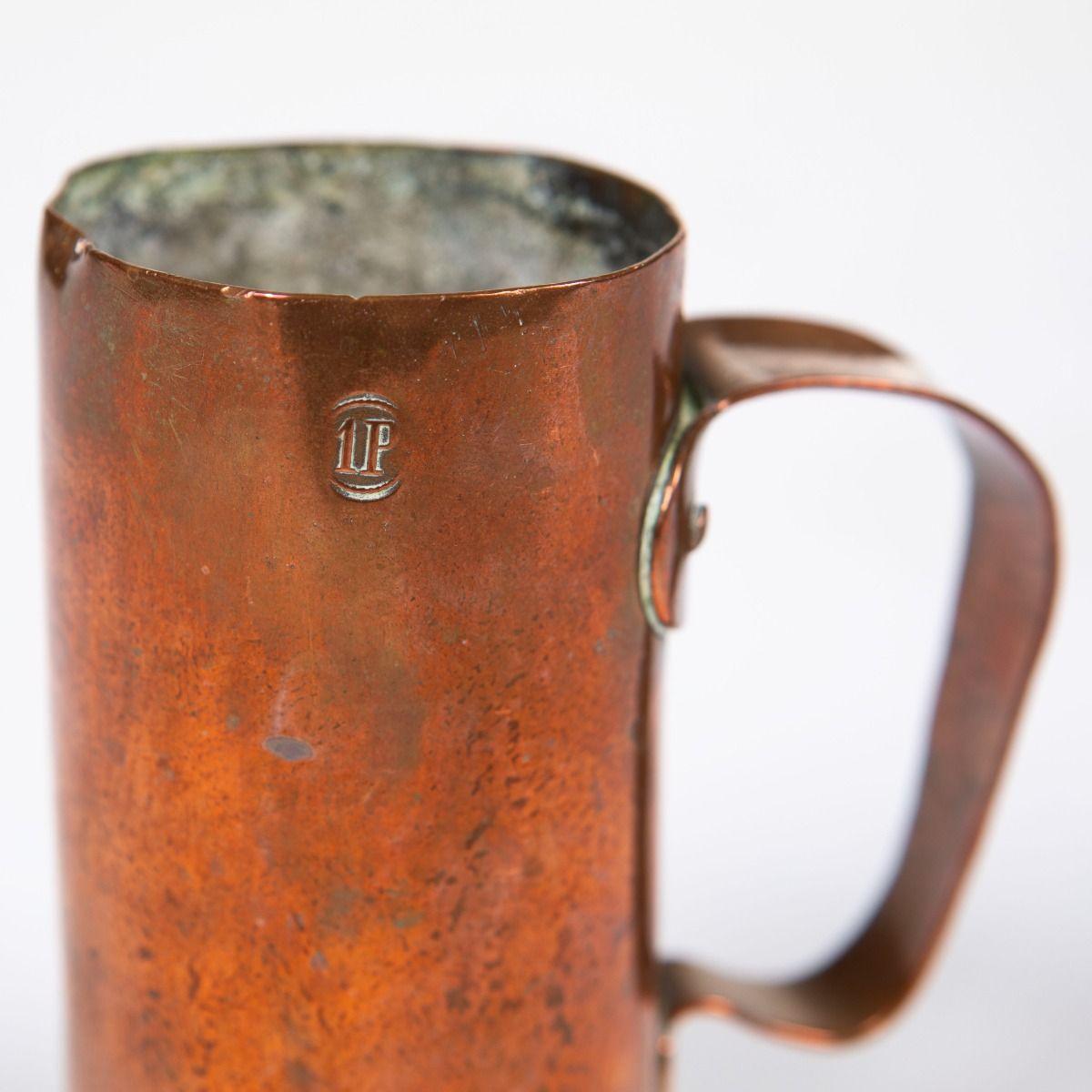 Set of 5 Antique Danish Copper Measuring Jugs, 1878, Certified and Tin-Lined For Sale 8