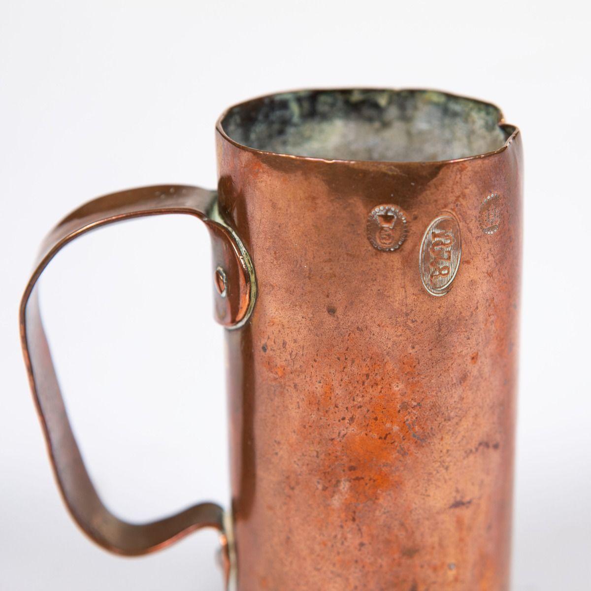 Set of 5 Antique Danish Copper Measuring Jugs, 1878, Certified and Tin-Lined For Sale 10