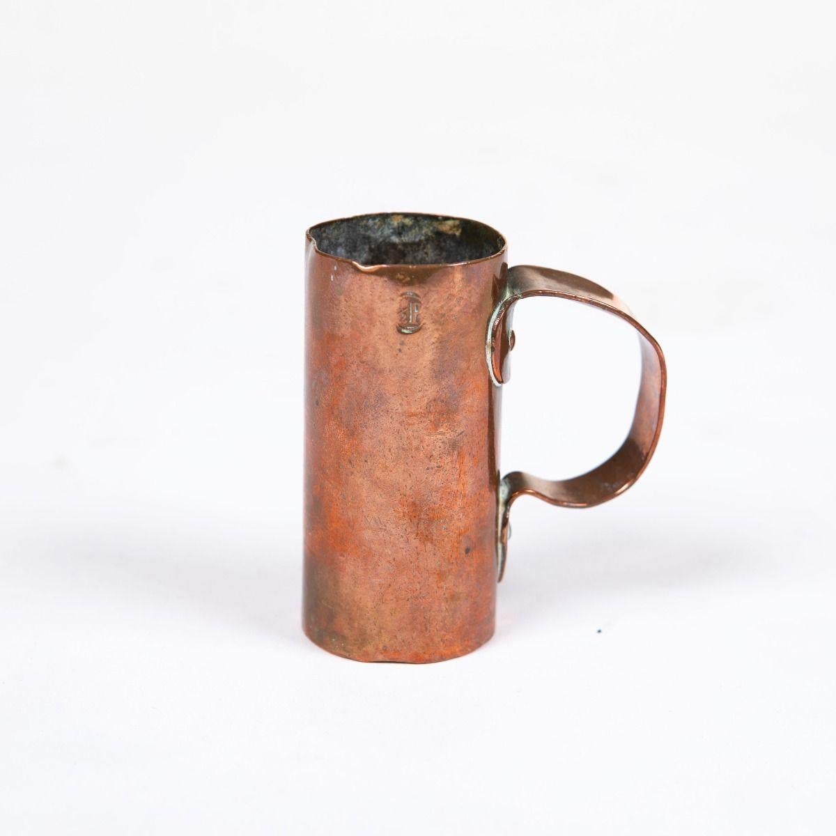 Set of 5 Antique Danish Copper Measuring Jugs, 1878, Certified and Tin-Lined For Sale 11