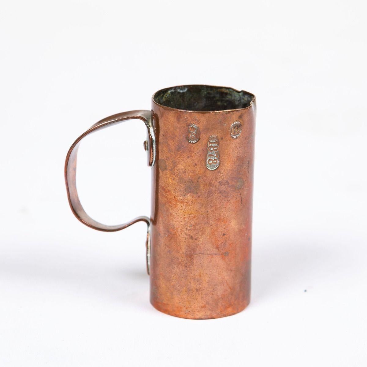 Set of 5 Antique Danish Copper Measuring Jugs, 1878, Certified and Tin-Lined For Sale 12