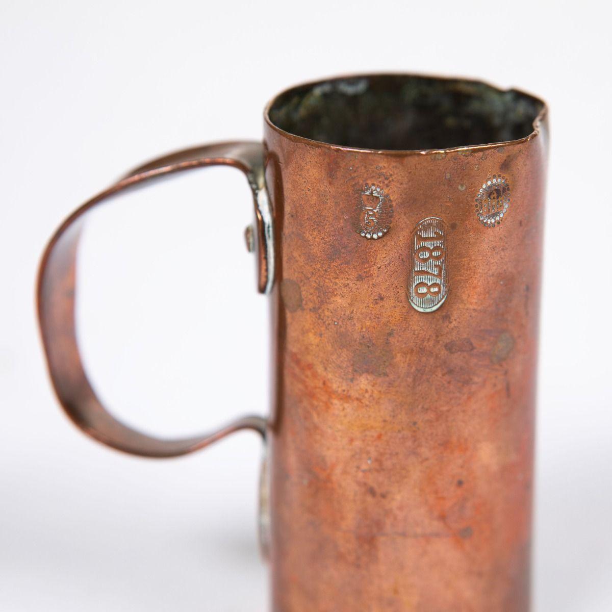 Set of 5 Antique Danish Copper Measuring Jugs, 1878, Certified and Tin-Lined For Sale 13