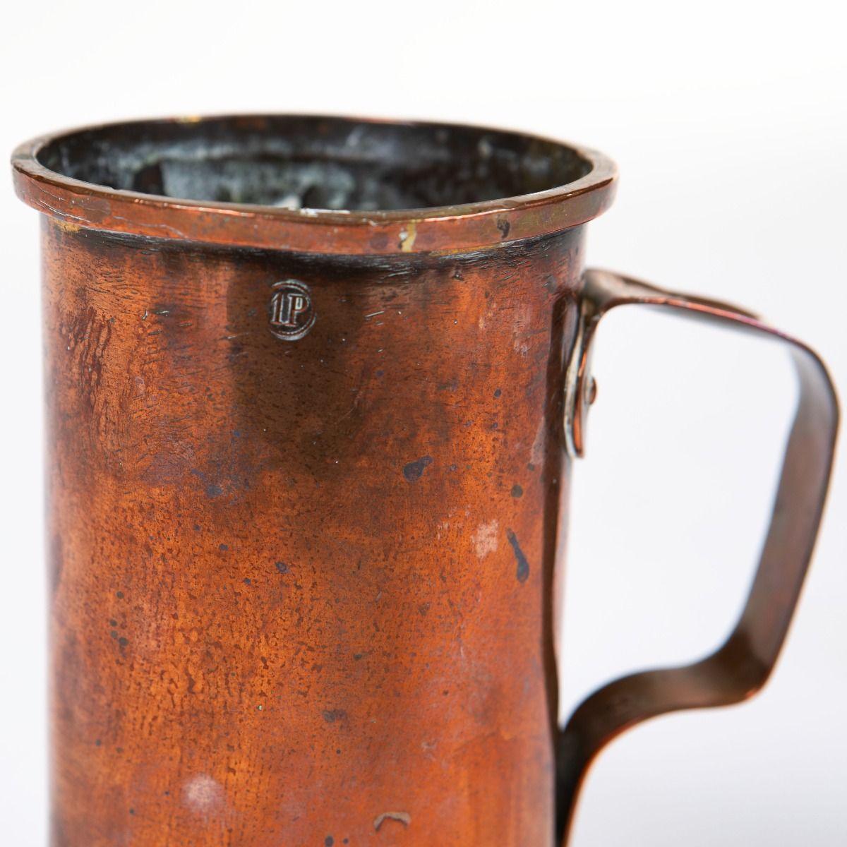 Set of 5 Antique Danish Copper Measuring Jugs, 1878, Certified and Tin-Lined For Sale 2