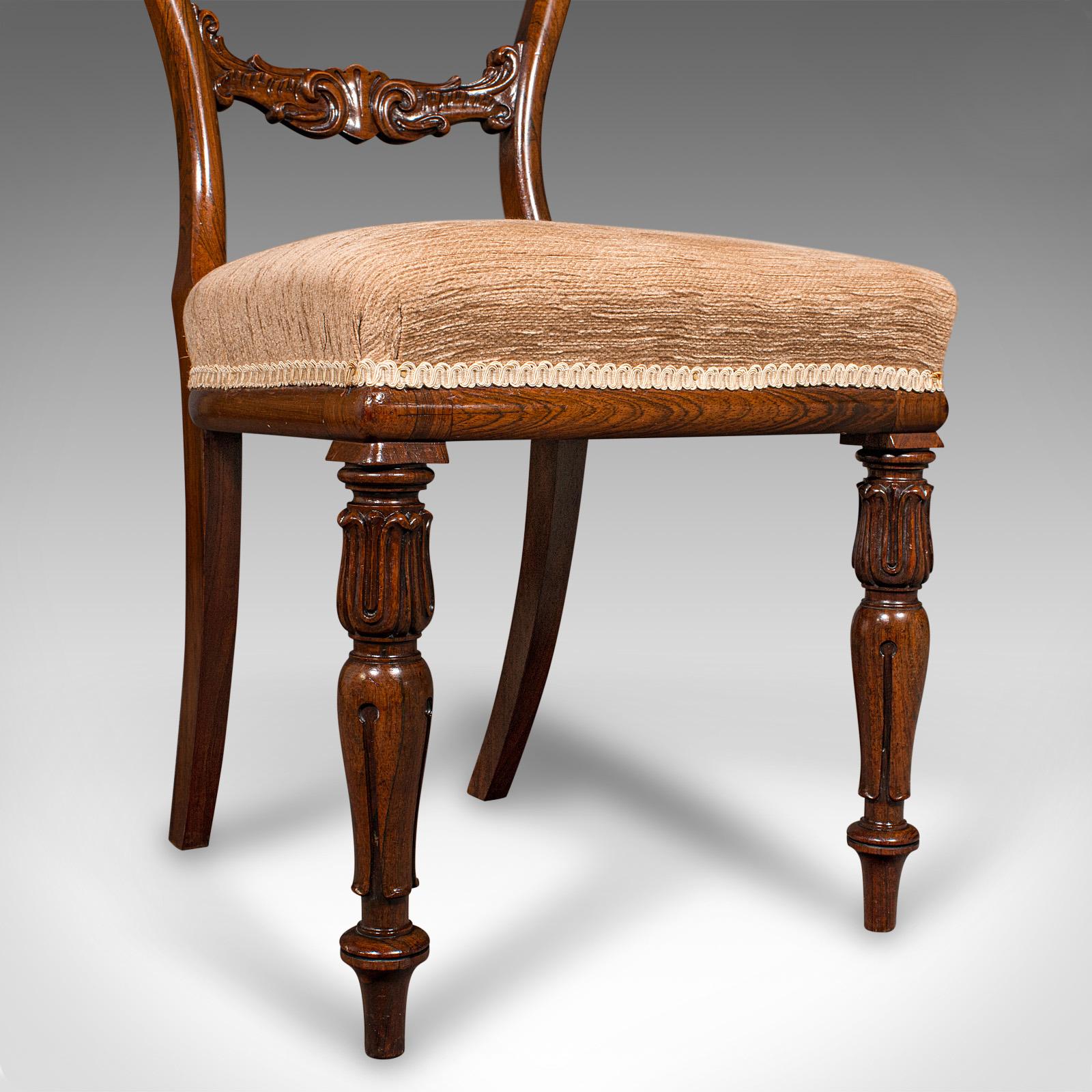 Satz von 5 antiken Esszimmerstühlen, schottisch, Sitz mit Schnallenrückenlehne, William IV., um 1835 im Angebot 6