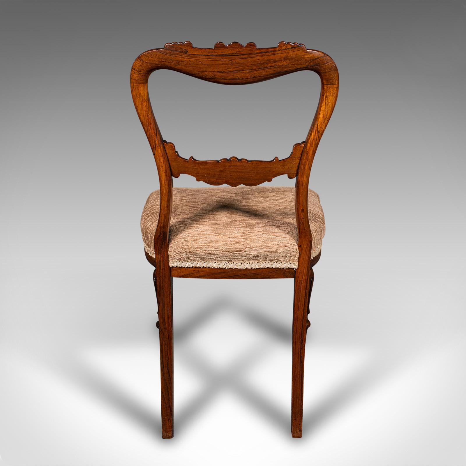 Satz von 5 antiken Esszimmerstühlen, schottisch, Sitz mit Schnallenrückenlehne, William IV., um 1835 (Schottisch) im Angebot