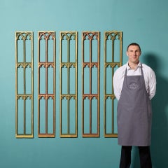 Set of 5 Antique Ecclesiastical Carved Panels