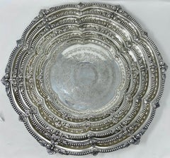 Set of 5 Antique English Sheffield Silver-Plate Nesting Trays, circa 1900