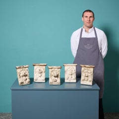 Set of 5 Antique Georgian Oak Lion Corbels