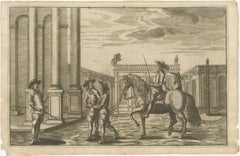 Set of 5 Antique Horse Riding Prints – Equestrian Training Scenes, c.1680
