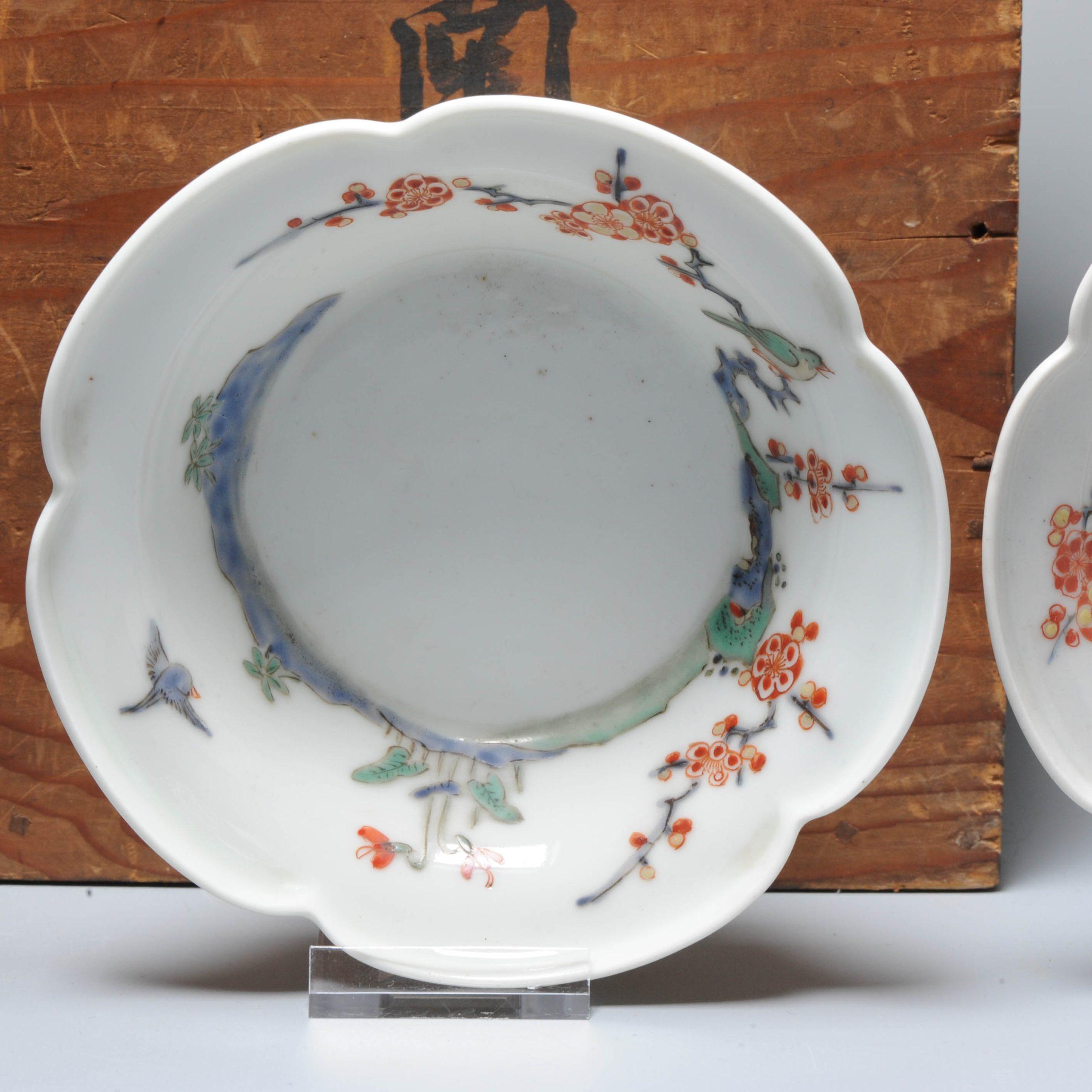 Japanese Set of 5 Antique Kaiseki Chinese Porcelain Kakiemon Style Bowls, 18/19th Century For Sale