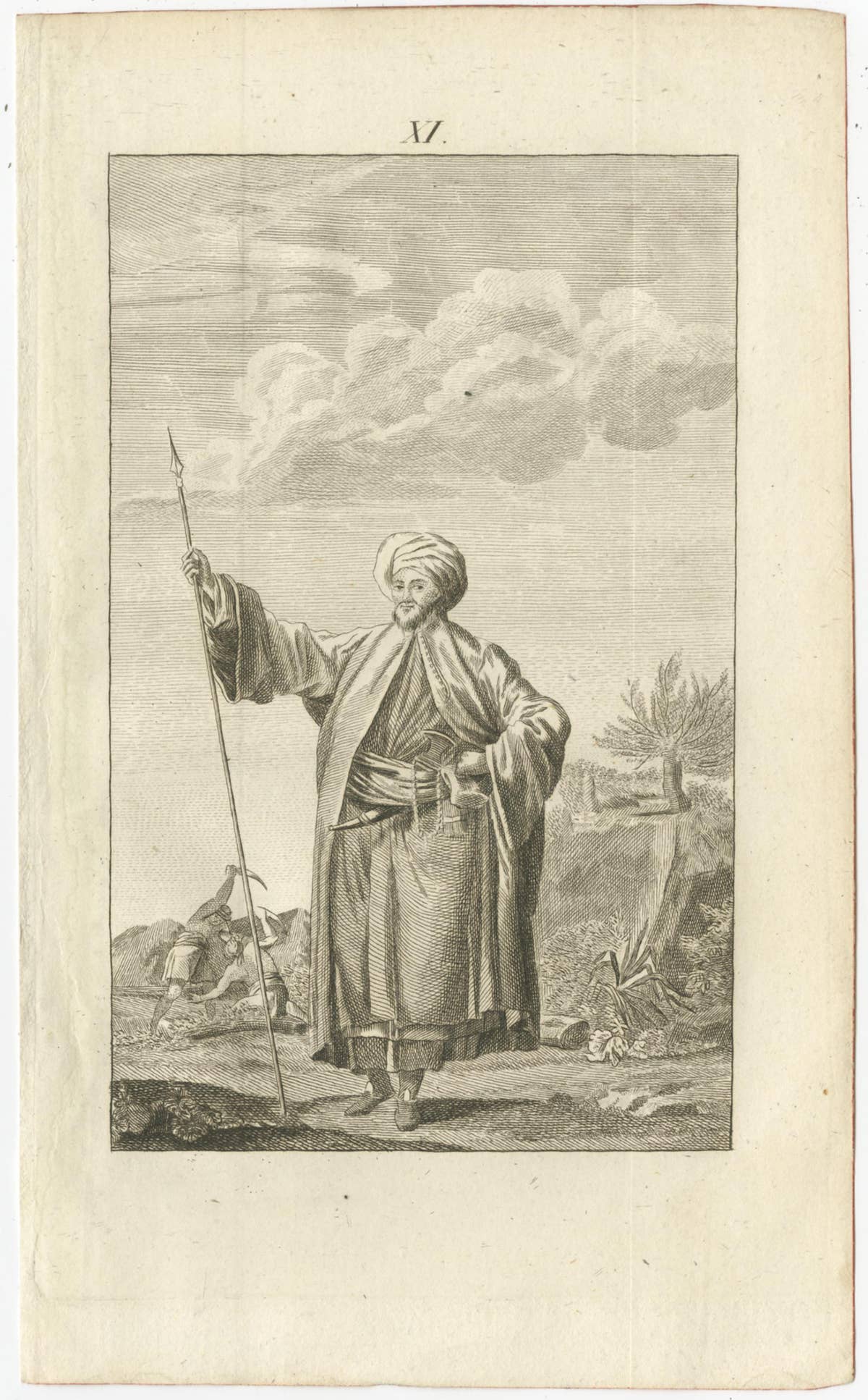 Set of 5 Antique Prints of Arabian Costumes, 1780