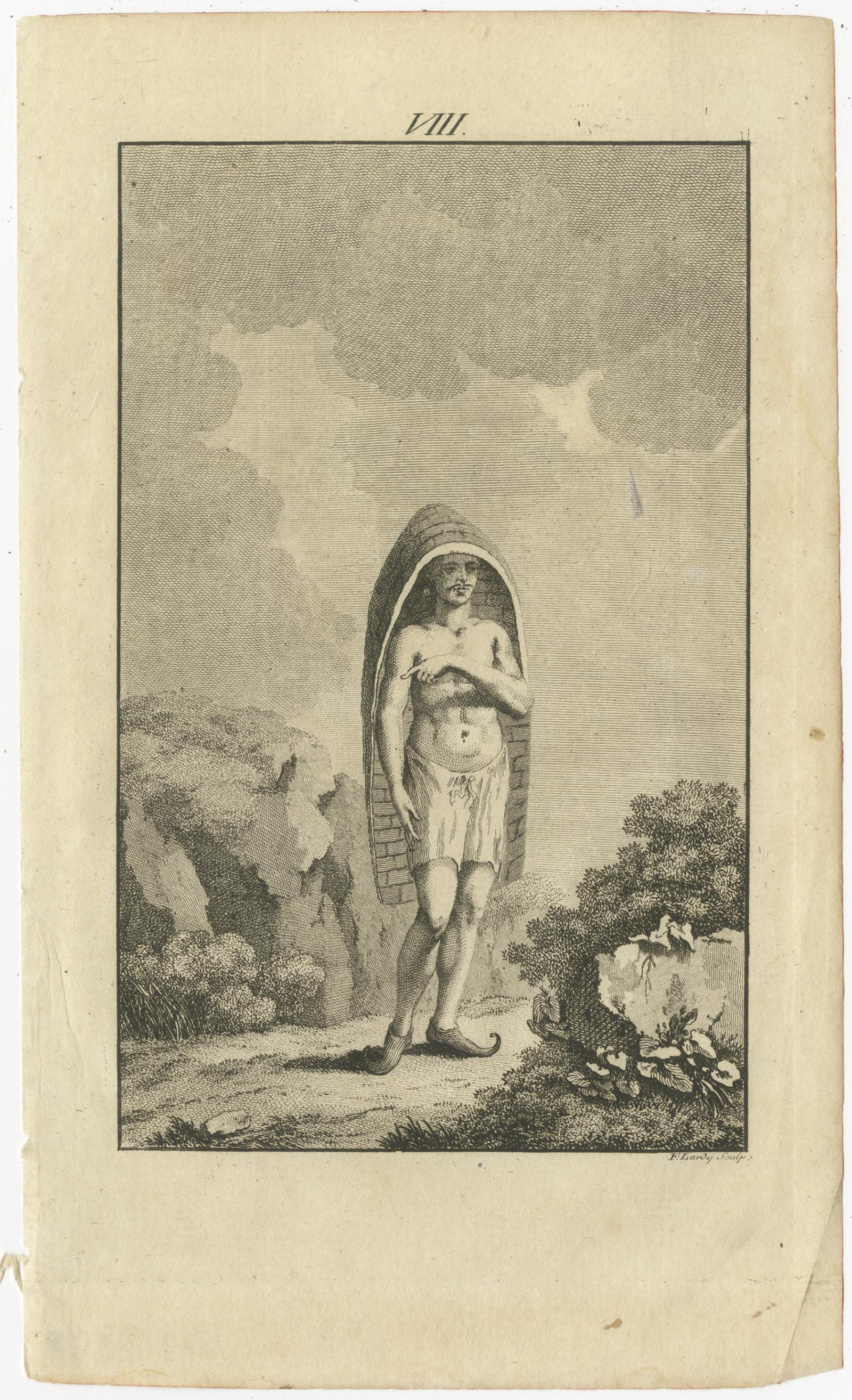 Ensemble de 5 estampes anciennes de costumes arabes, 1780 en vente 1
