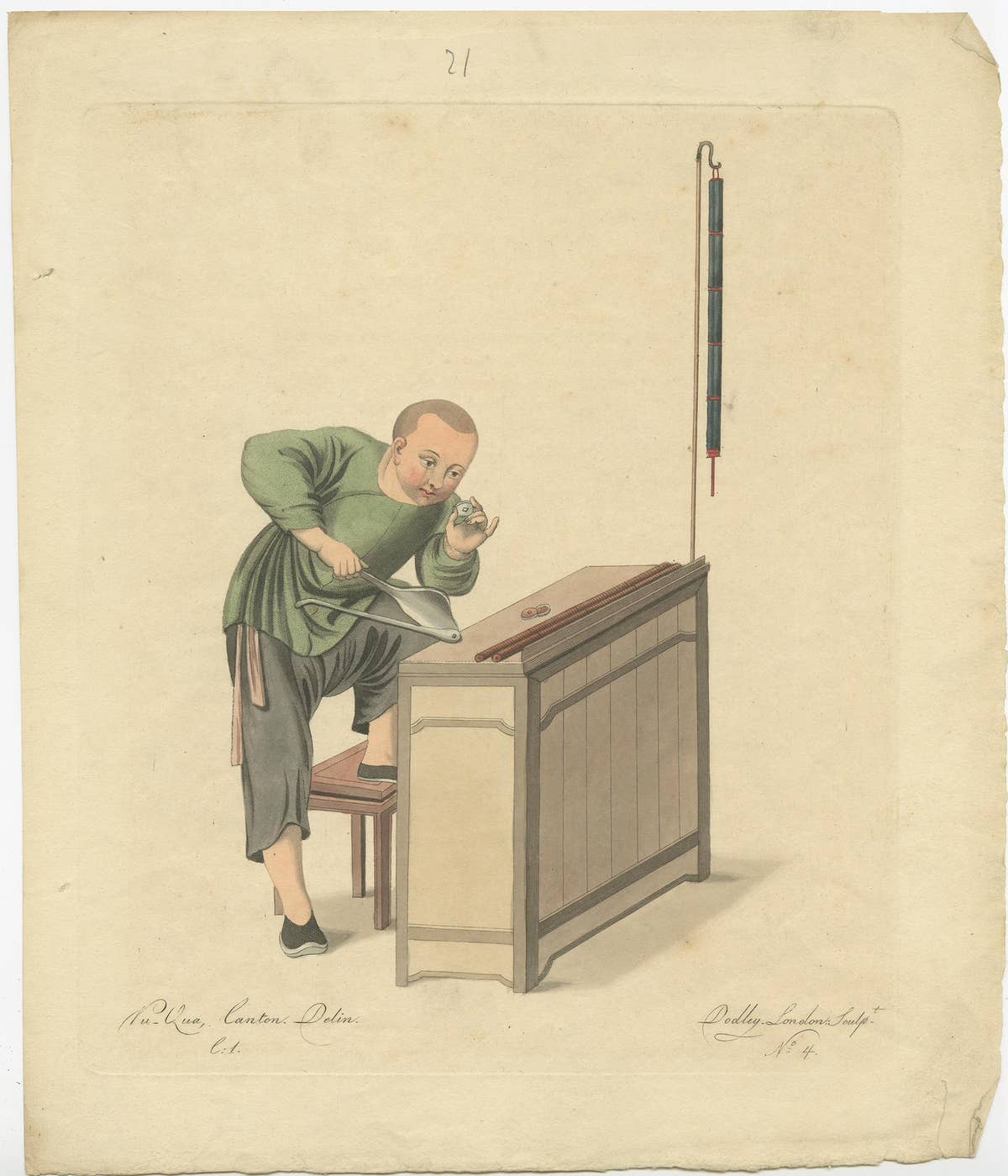 Set of 5 Antique Prints of Professions in China by Dadley, 'c.1810'