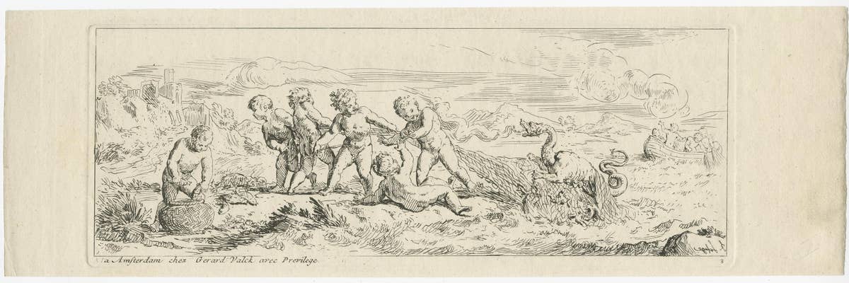 Set of 5 Antique Prints of Various Characters by De La Fage 'C.1698'