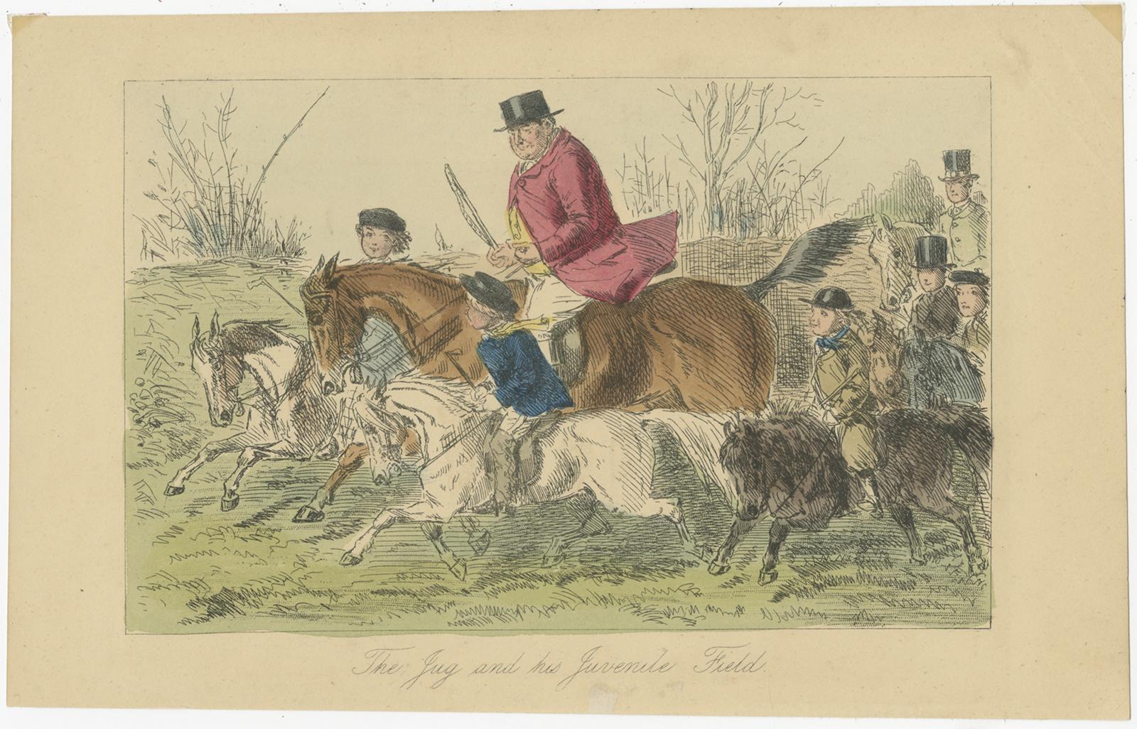 Ensemble de 5 estampes anciennes avec diverses scènes de chasse par Surtees, vers 1865 en vente 1