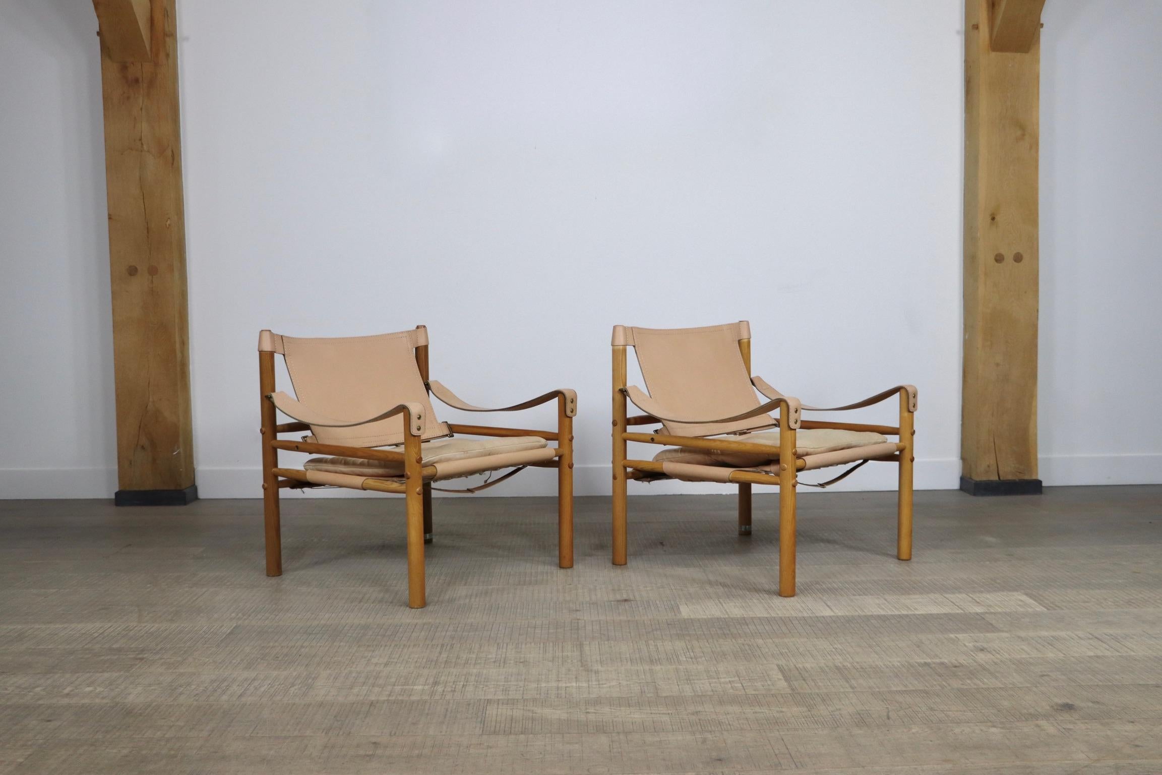 Late 20th Century Set of 2 Arne Norell Sirocco easy chairs for Norell AB, Sweden 1970s