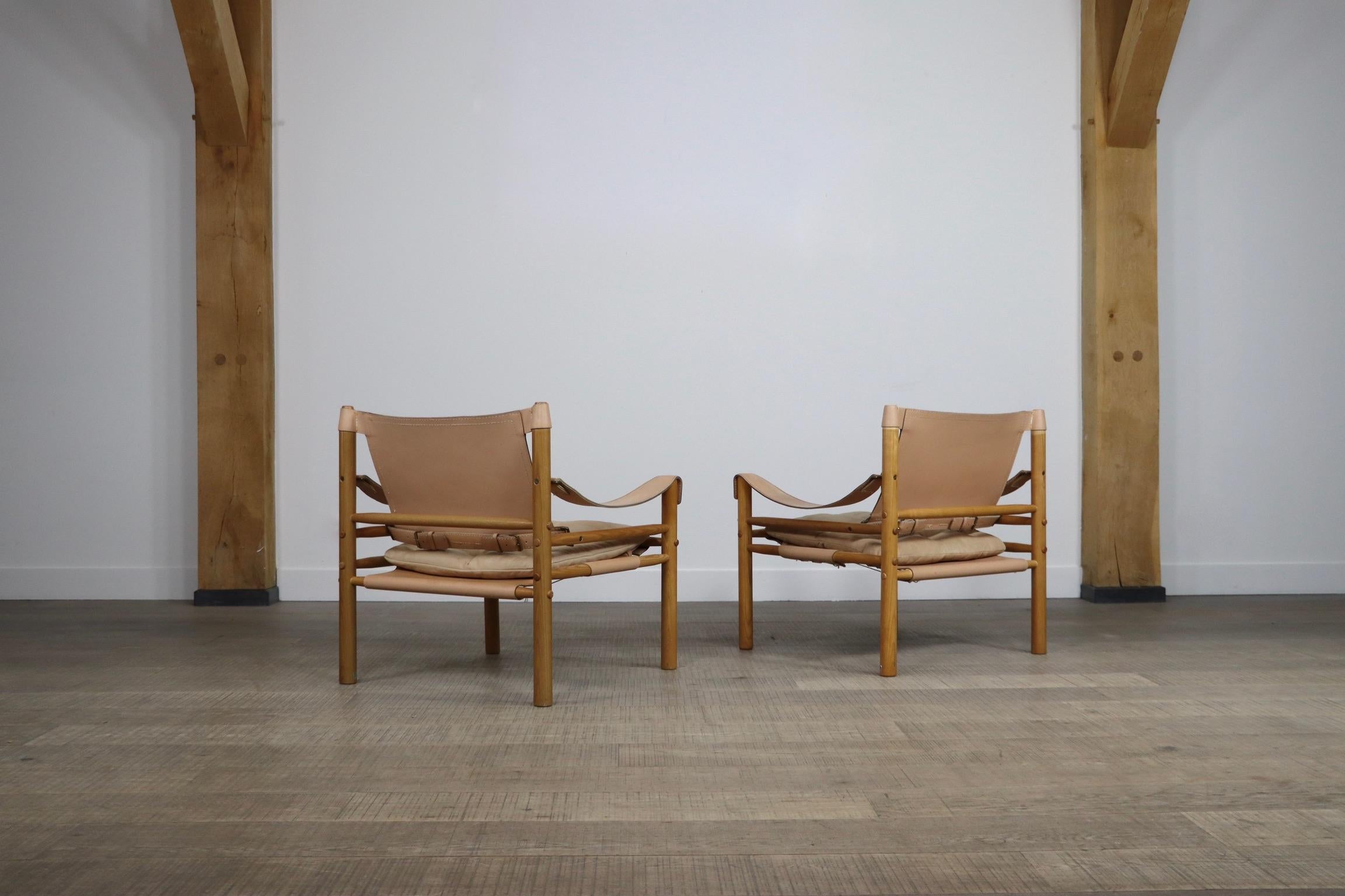 Set of 2 Arne Norell Sirocco easy chairs for Norell AB, Sweden 1970s 3