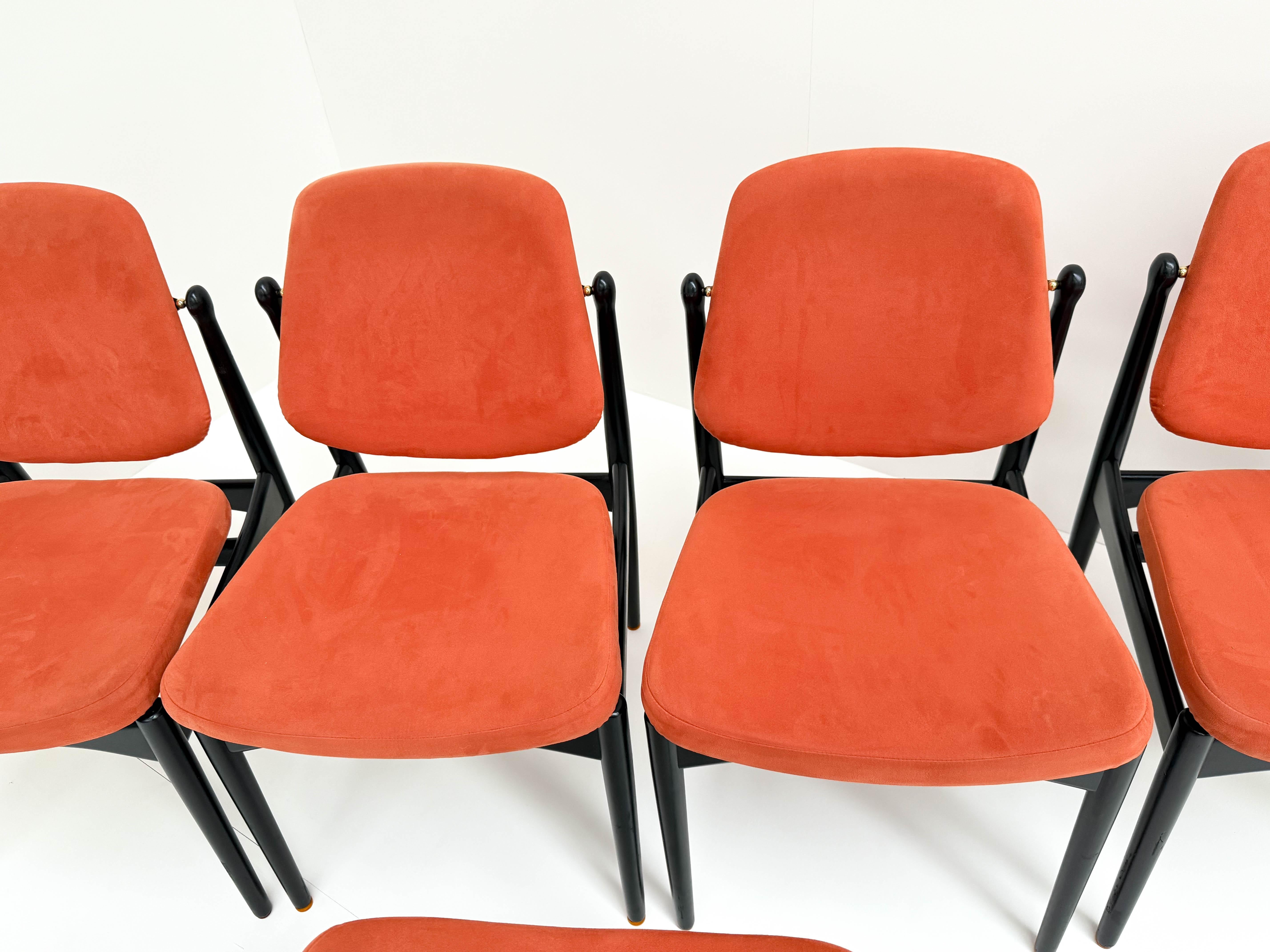 Set of 5 Arne Vodder Dining Chairs for France & Son For Sale 1