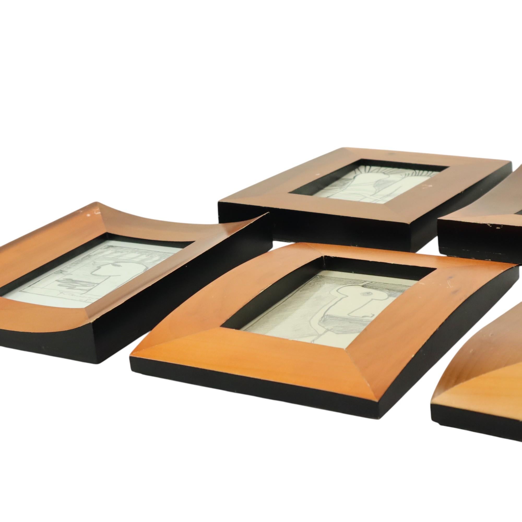 Set of 5 Art Sketches by Roger Vansevenant (1922-2013) For Sale 5