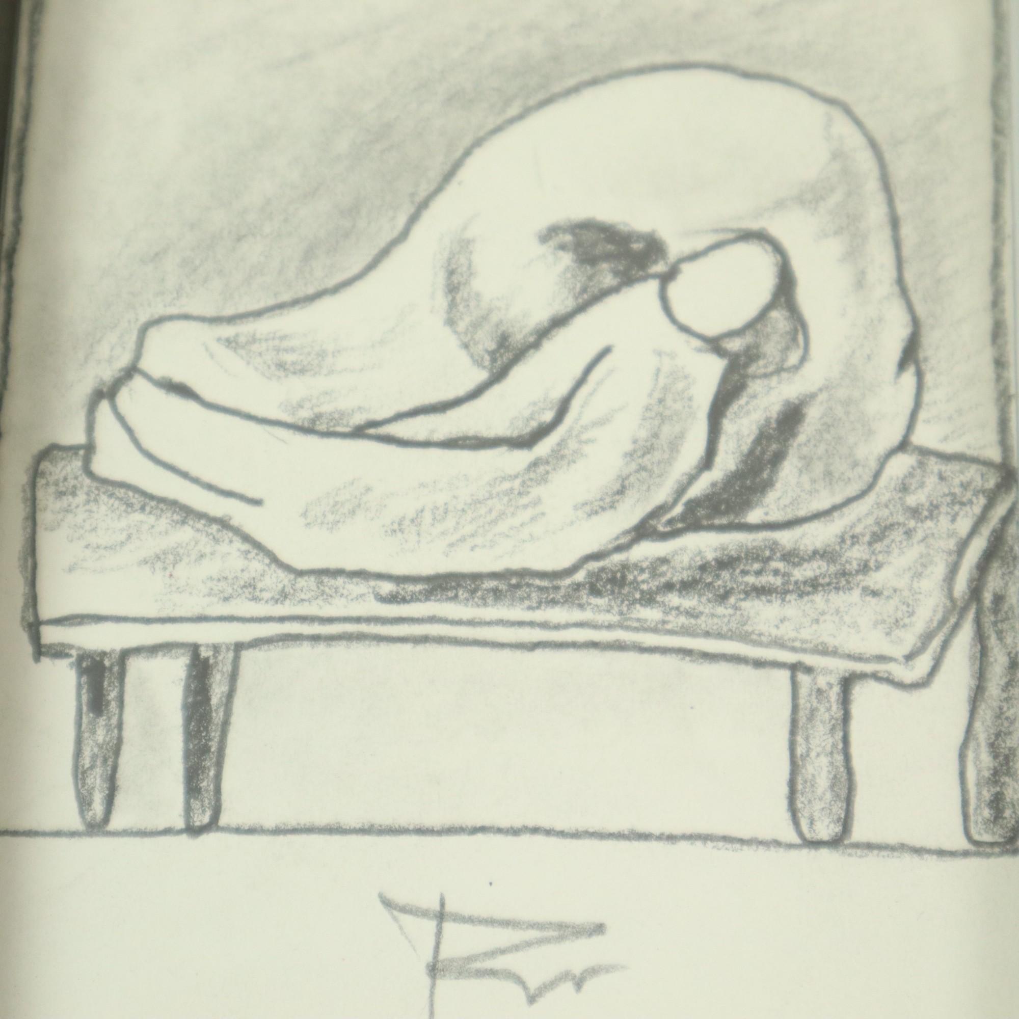 Set of 5 Art Sketches by Roger Vansevenant (1922-2013) For Sale 8