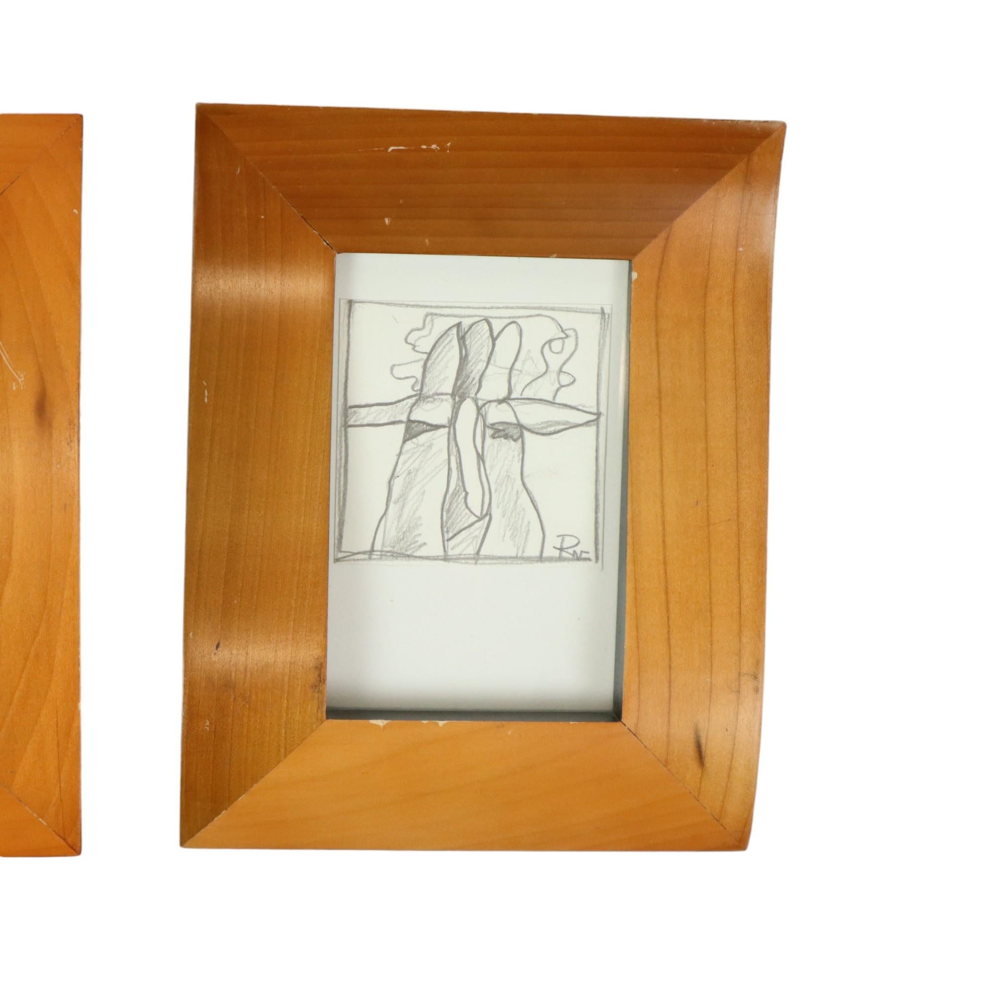Set of 5 Art Sketches by Roger Vansevenant (1922-2013) For Sale 1