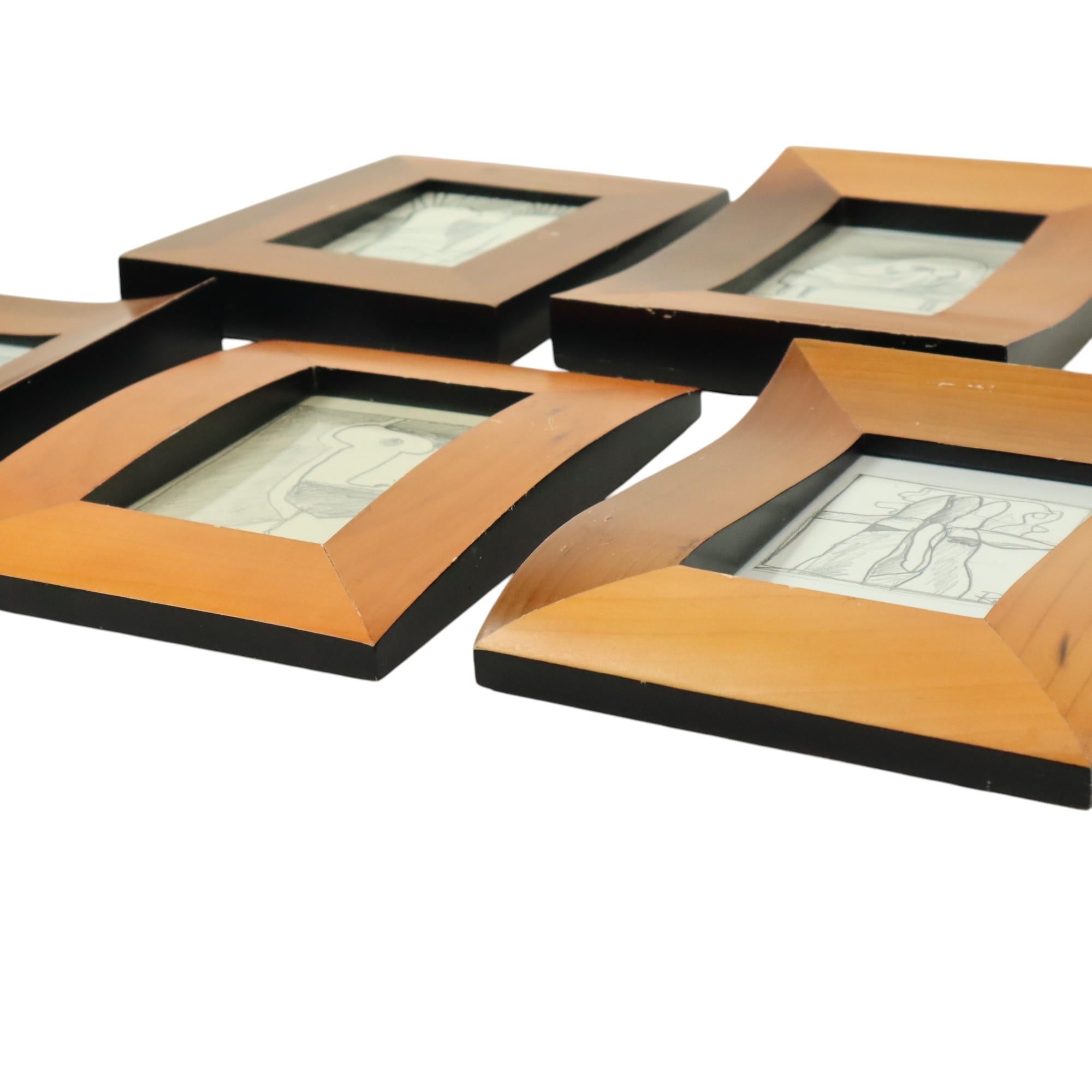 Set of 5 Art Sketches by Roger Vansevenant (1922-2013) For Sale 4