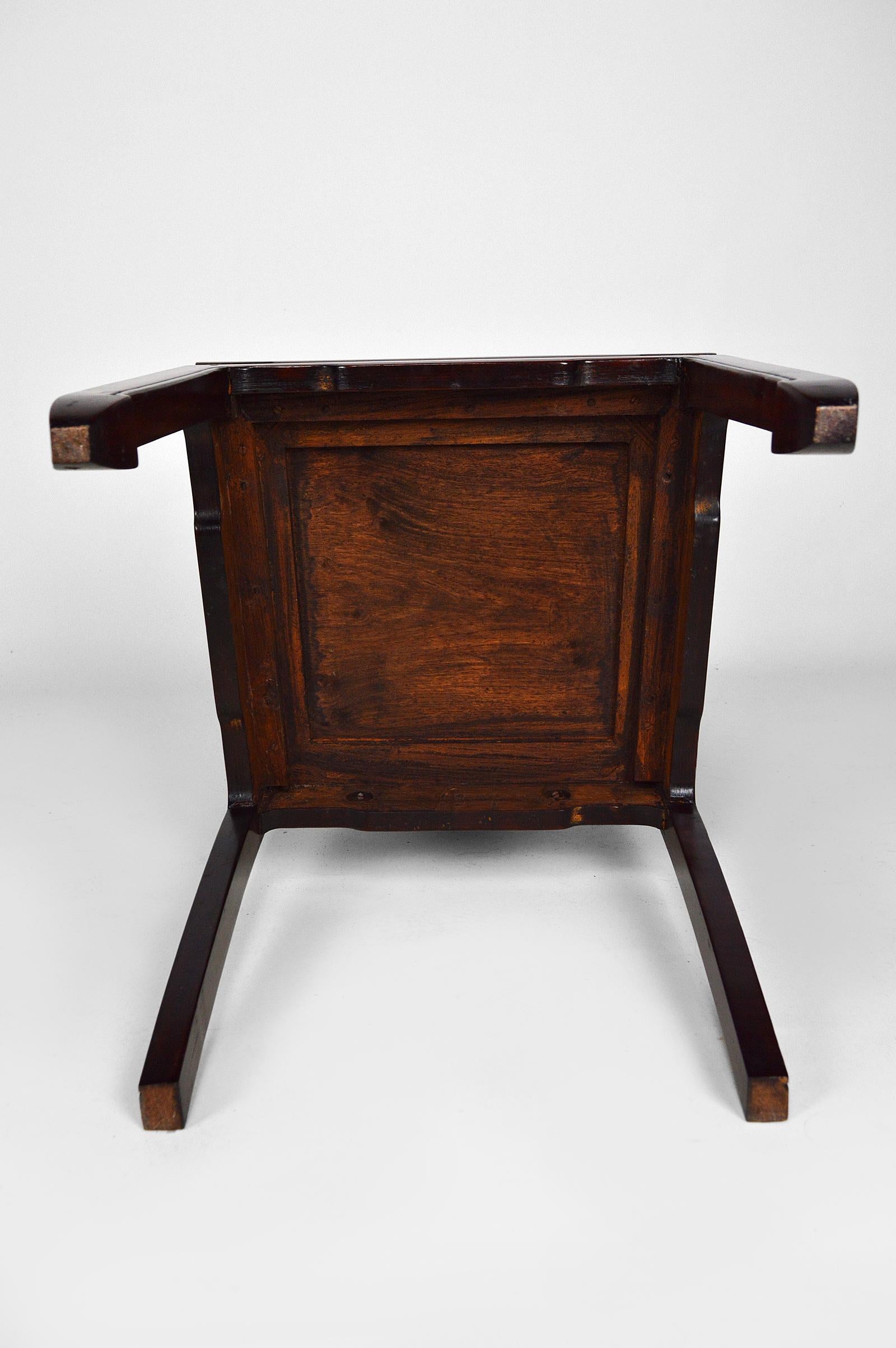 Set of 5 Asian Inlaid Wooden Chairs, Mid-20th Century 7