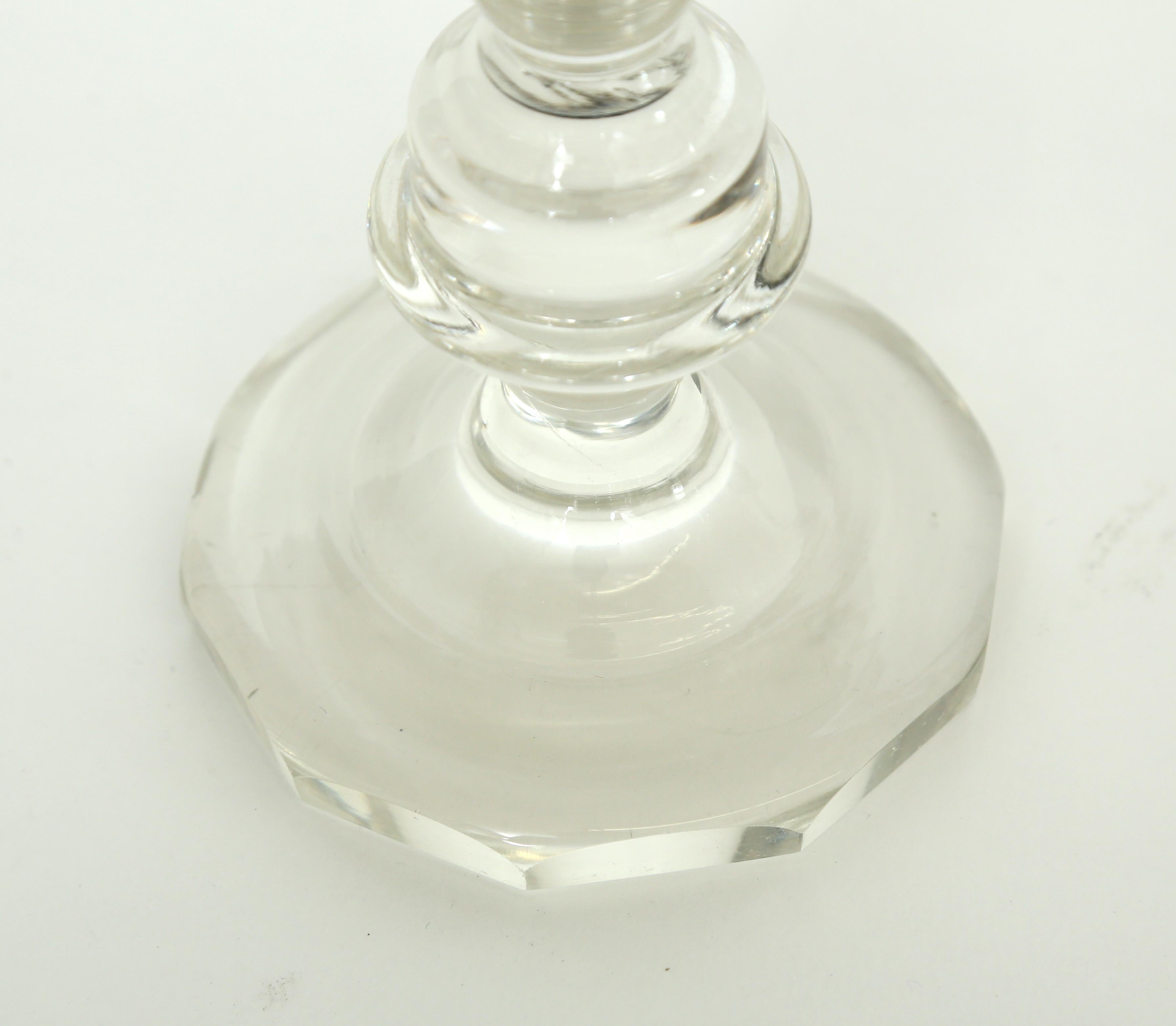 Belle Époque Baccarat Crystal Collection of Five Cut Columns