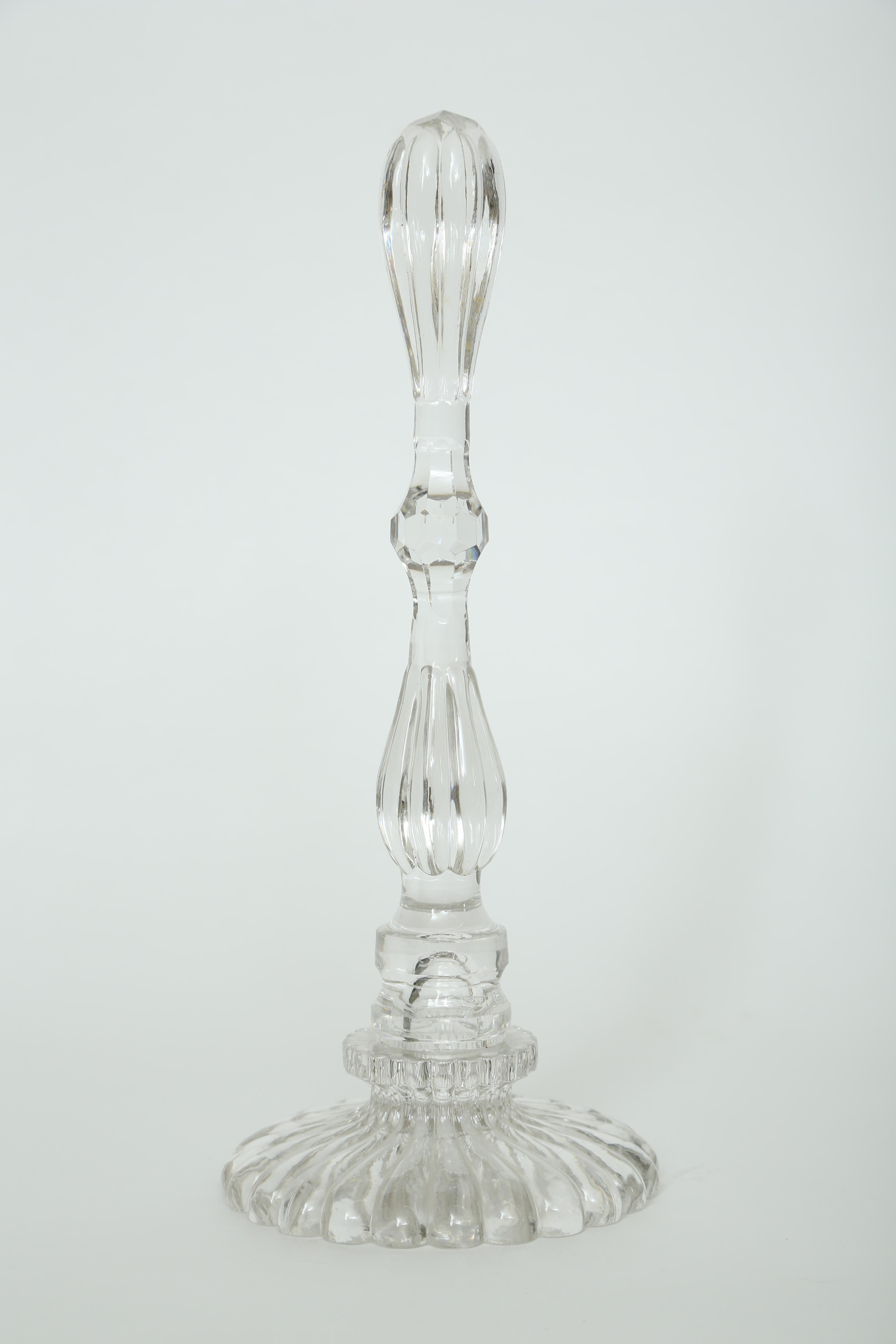 French Baccarat Crystal Collection of Five Cut Columns