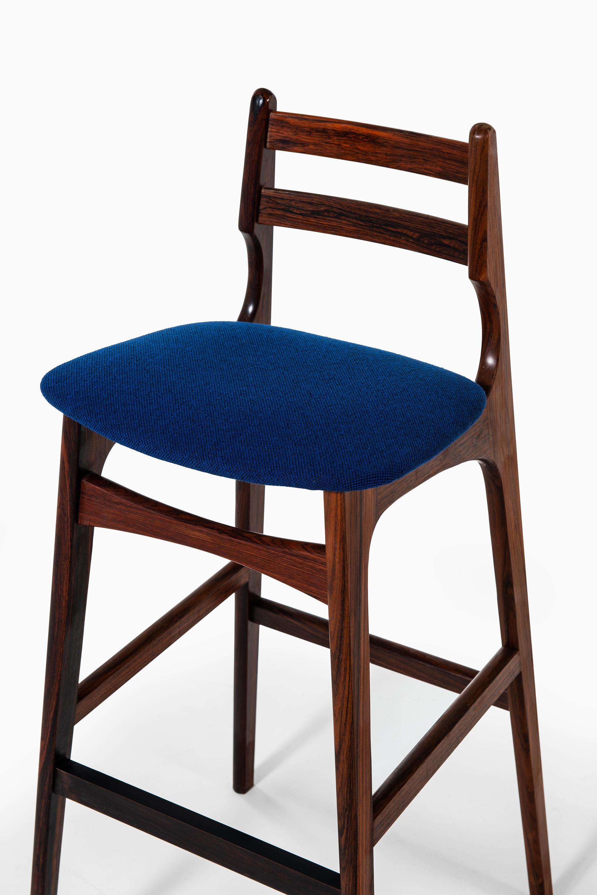 Scandinavian Modern Set of 5 Bar Stools Produced by Niels Bachs Møbelfabrik in Denmark