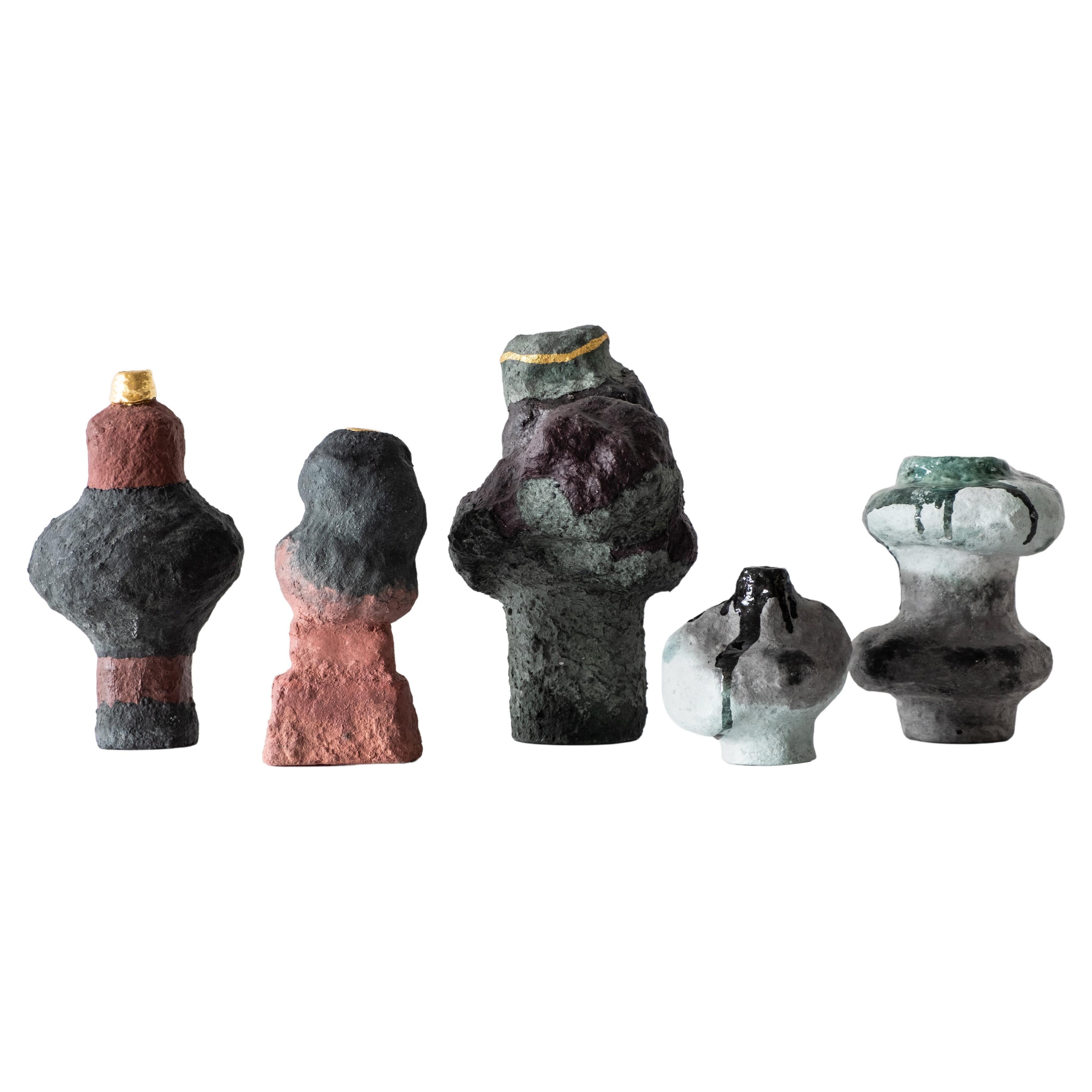 Set von 5 Barbican-Vasen von A Space im Angebot