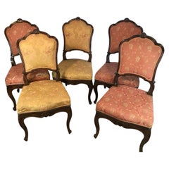 Set di 5 sedie barocche, Germania, XVIII secolo