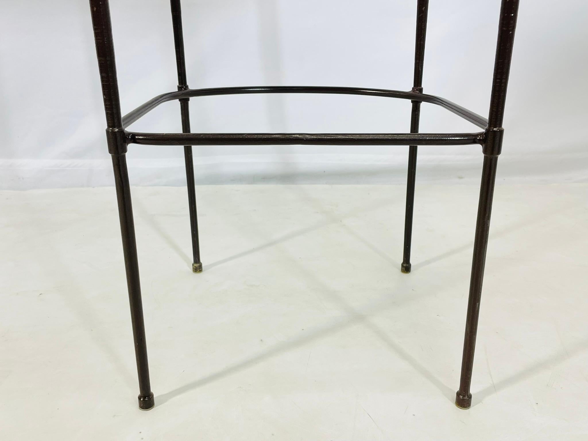 Juego de 5 taburetes de bar de acero macizo de Amalfi Furniture según Mario Papperzini. en venta 7
