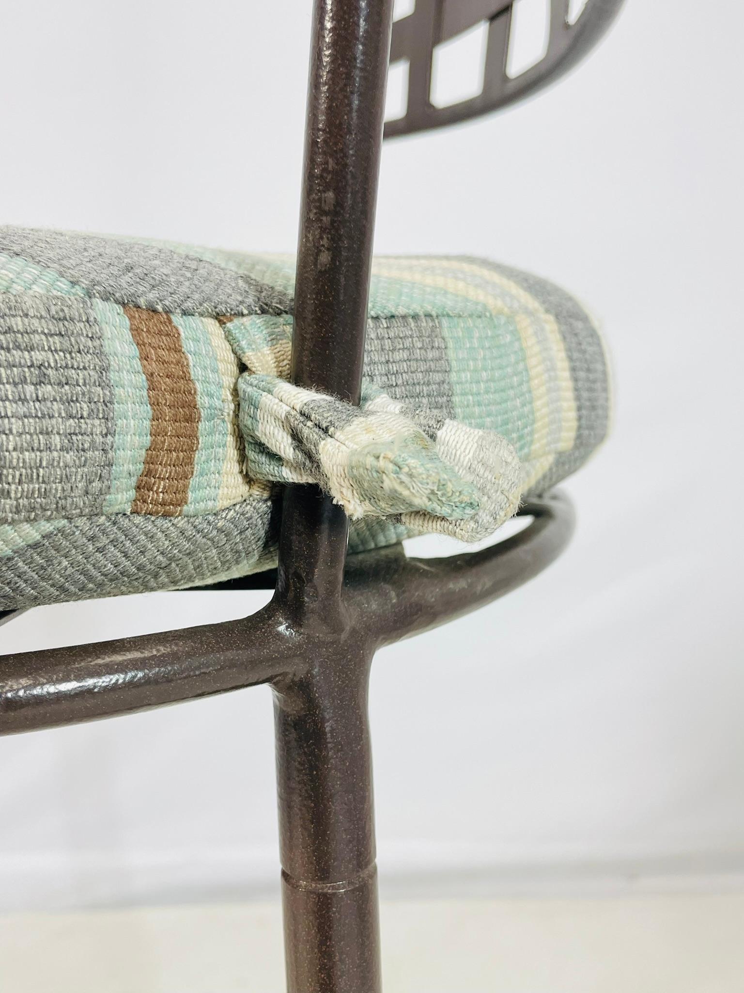 Juego de 5 taburetes de bar de acero macizo de Amalfi Furniture según Mario Papperzini. en venta 12