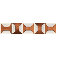 Set of 5 Big Steel Sconces or Ceiling Lamps by Dieter Witte for Staff Leuchten