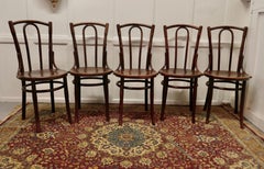 Set of 5 Bistro Bentwood Chairs by Mazowia