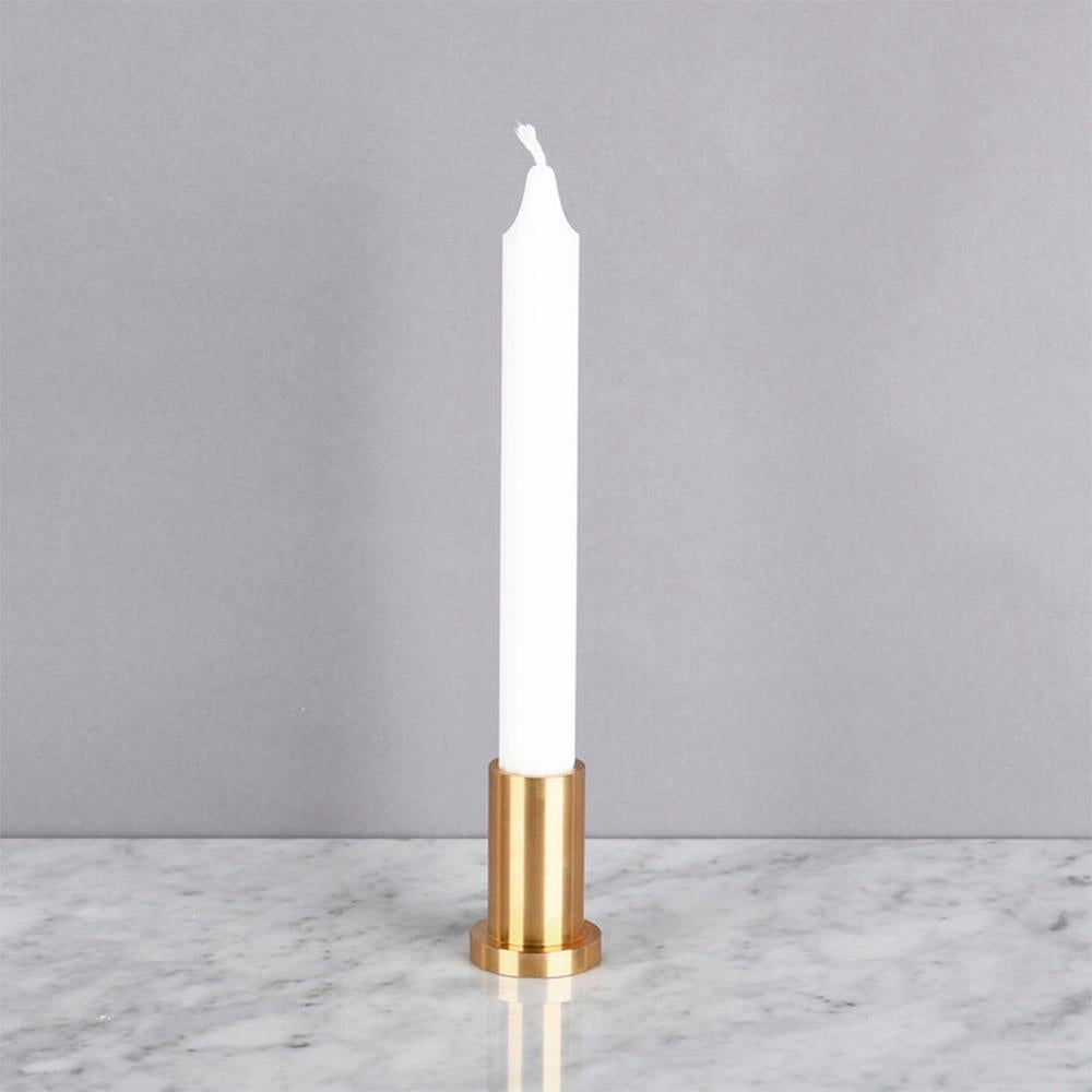 Set of 5 Brass Candle Holder by OxDenmarq
Dimensions: D 4 x H 6 cm
Materials: Brass

5 x candle holder
8 x threaded ring
4 x combination stick

OX DENMARQ is a Danish design brand aspiring to make beautiful handmade furniture, accessories