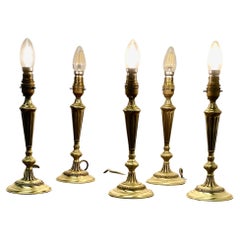 Lot de 5 lampes de table en laiton