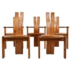 Set of 5 Brutalist dining chairs by Vamdrup Stolefabrik, 1960s 