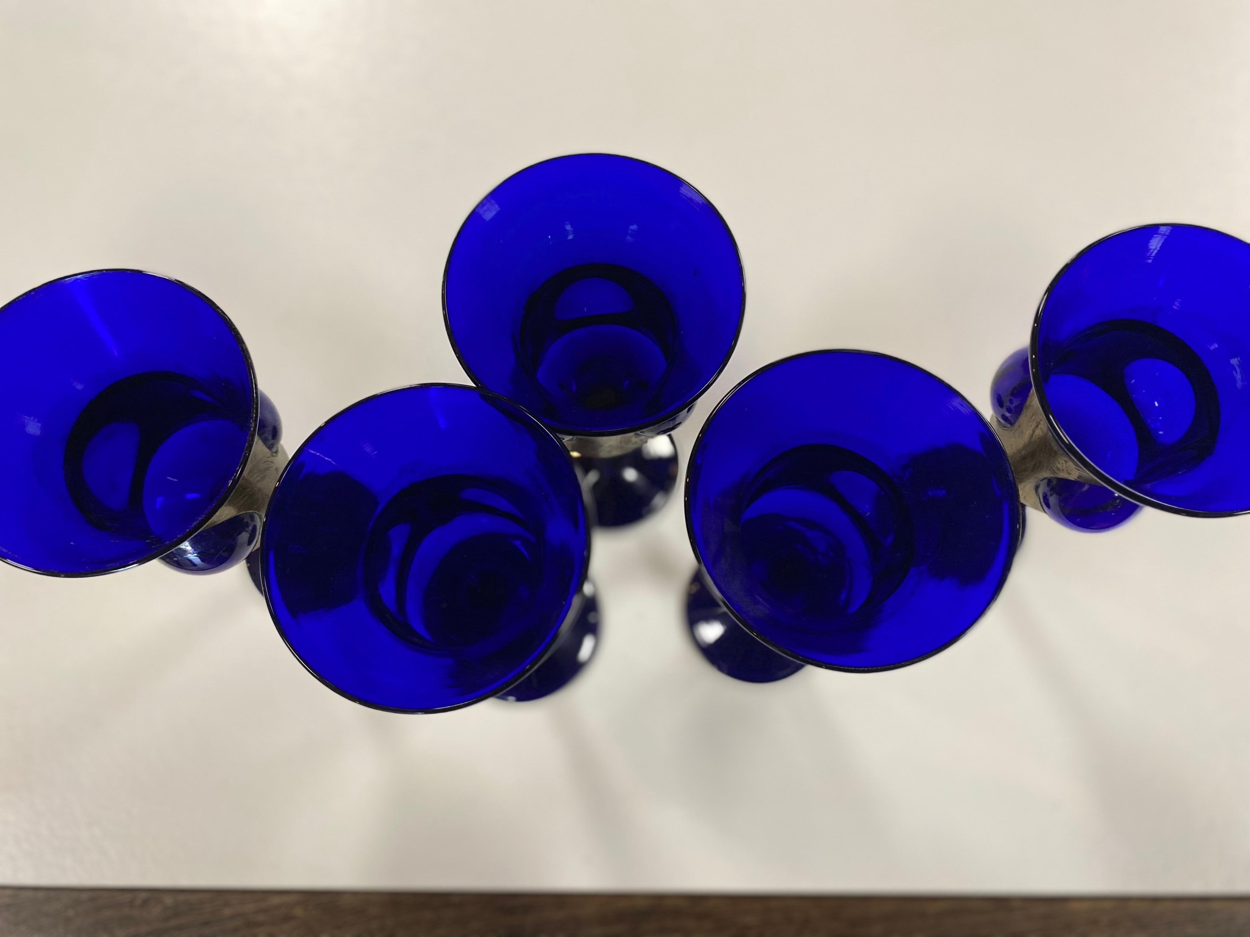 Set of 5 Brutalist Mexican Modern Wine Glasses  by Felipe Delfinger 1