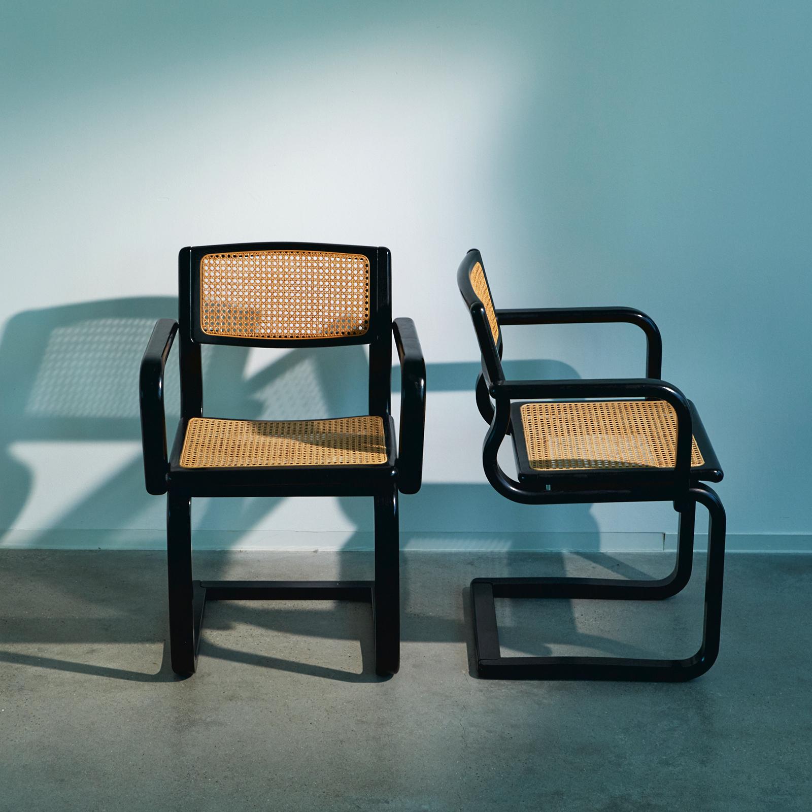 Bauhaus Set of 5 cantilever chairs by Lübke